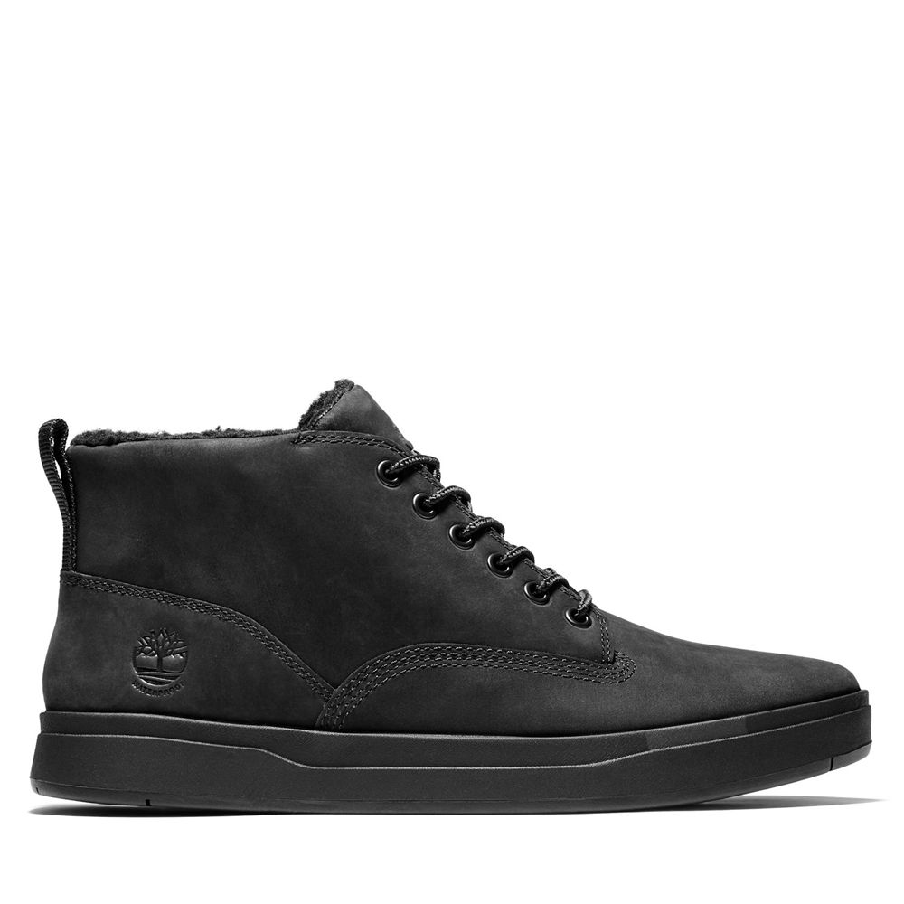 Bocanci Chukka Timberland Barbati Negrii - Davis Square Waterproof - Romania - IDOXKA069